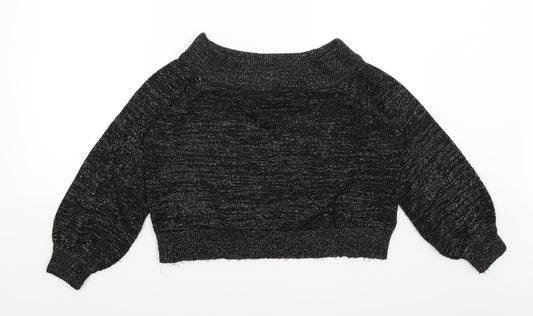 Divided Womens Black   Pullover Jumper Size M