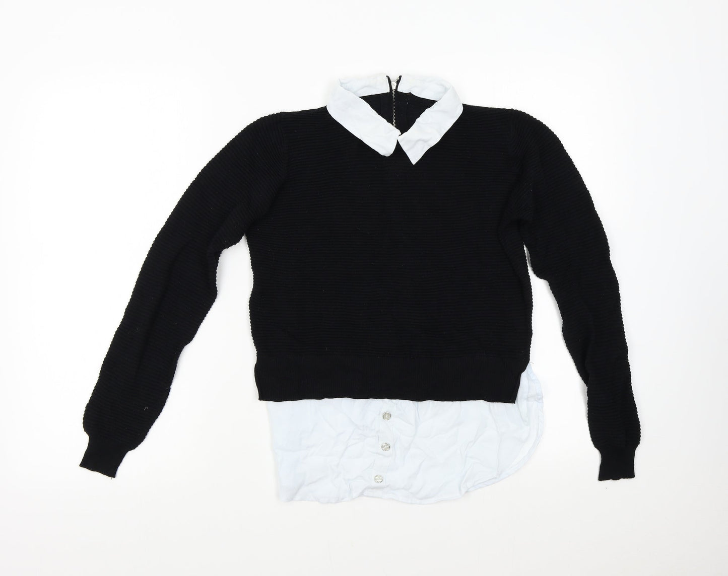 Preworn Girls Black   Pullover Jumper Size M