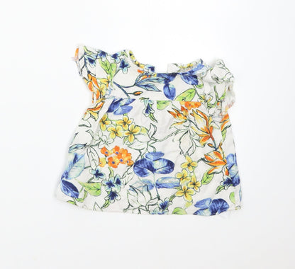Additional front view of Nutmeg girls’ multicoloured floral basic blouse, size 18-24, months