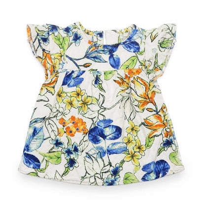 Front view of Nutmeg girls’ multicoloured floral basic blouse, size 18-24, months
