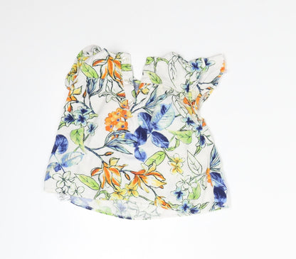 Back view of Nutmeg girls’ multicoloured floral basic blouse, size 18-24, months