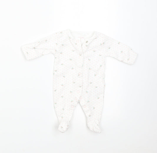 NEXT Baby White Polka Dot  Babygrow One-Piece Size Newborn