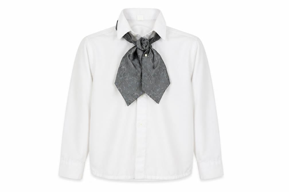 Preworn Boys White   Basic Button-Up Size 4 Years  - With Neck Tie