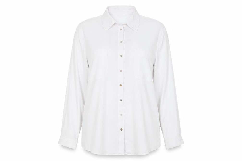 Preworn Womens White   Basic Blouse Size L