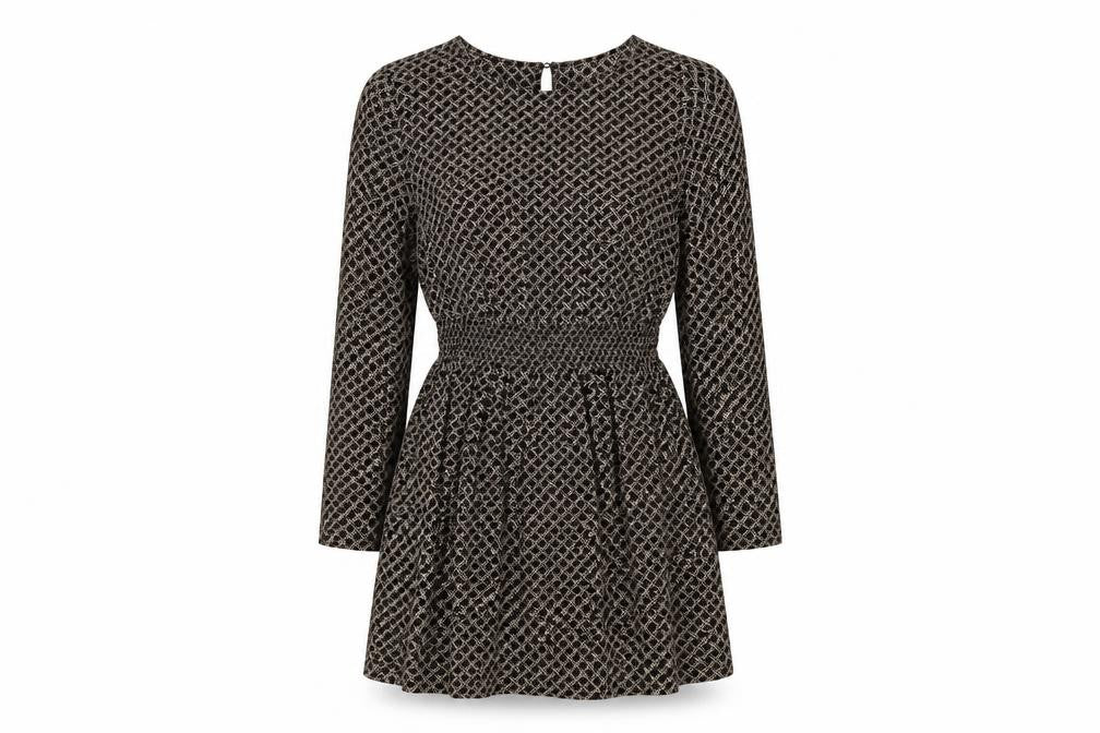 H&M Womens Multicoloured Geometric  Fit & Flare  Size 6