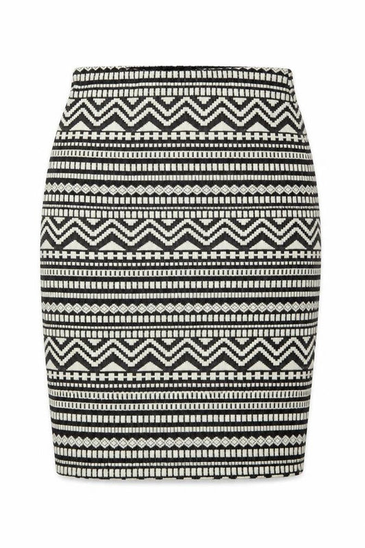 New Look Womens Multicoloured Geometric  Straight & Pencil Skirt Size 6
