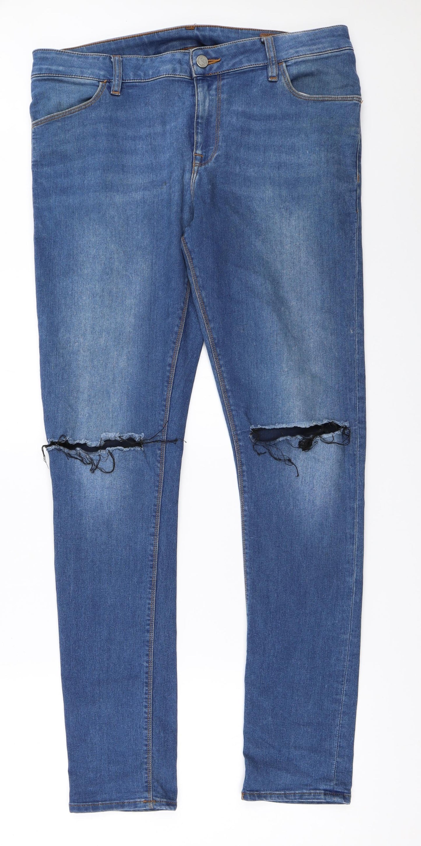 ASOS Womens Blue   Skinny Jeans Size 34 in L32 in