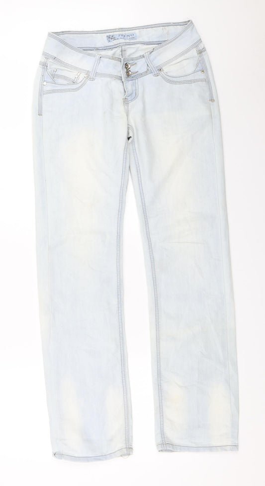 Iteno Womens Blue   Straight Jeans Size 26 in L32 in