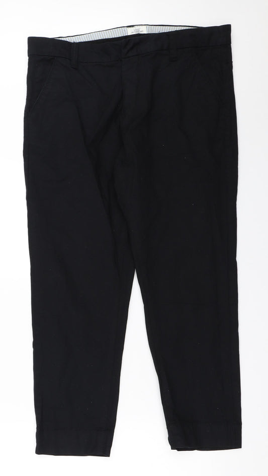 H&M Womens Black   Capri Trousers Size 44 L25 in