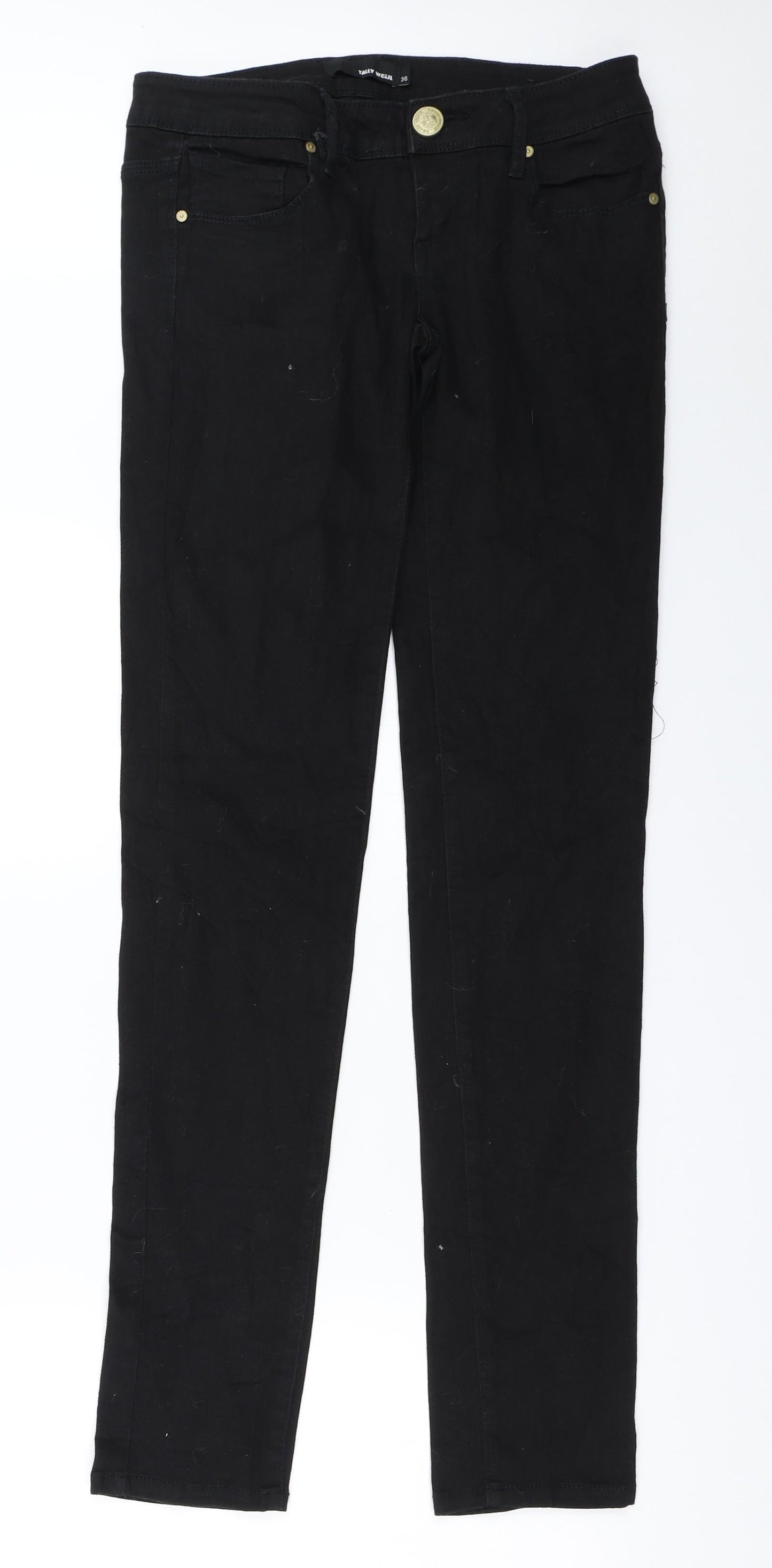 TALLY WEiJL Womens Black   Straight Jeans Size 36 L32.5 in