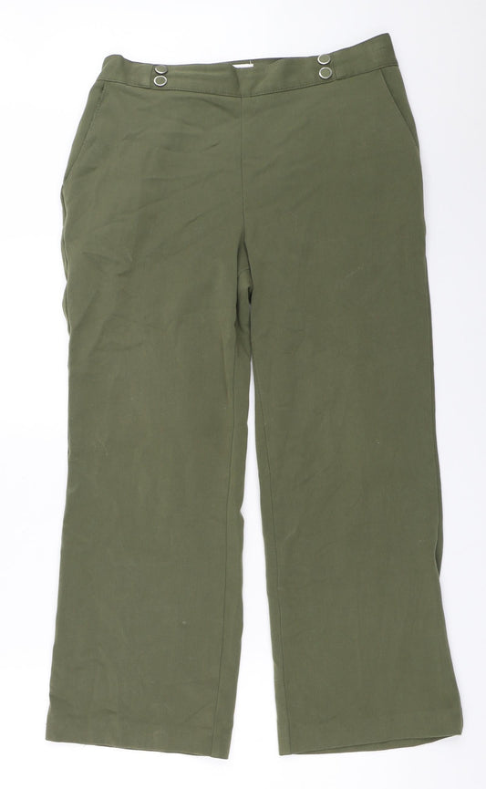 Anna Rose Womens Green   Trousers  Size 12 L25.5 in