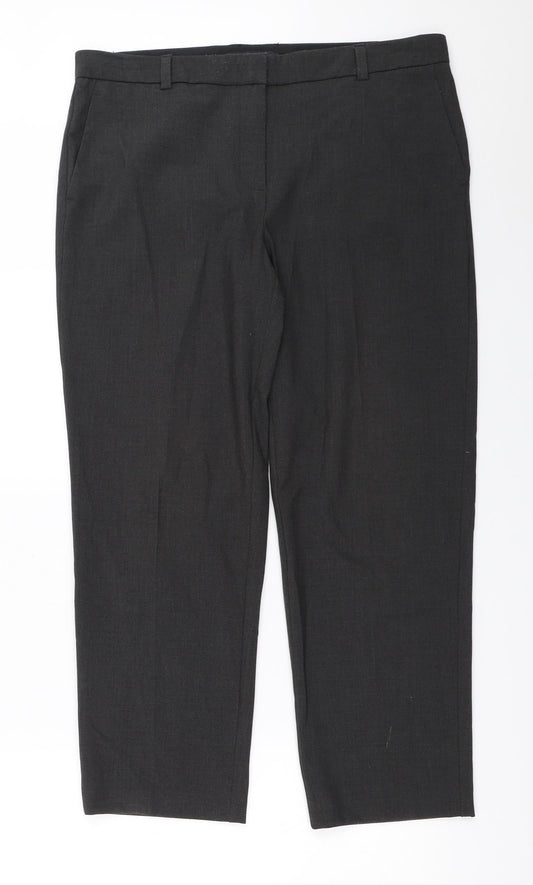 Marks and Spencer Womens Grey   Trousers  Size 14 L26 in
