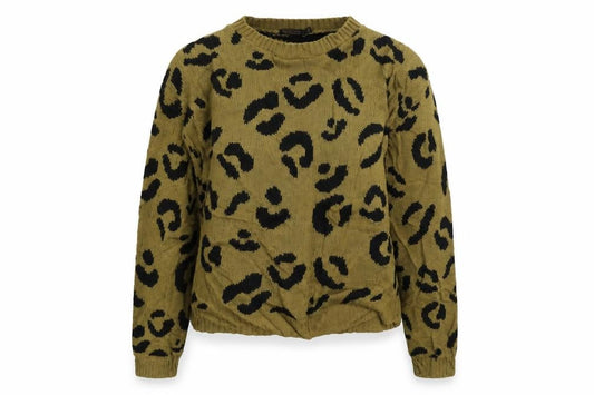 Boohoo  Womens Brown Animal Print  Pullover Jumper Size M
