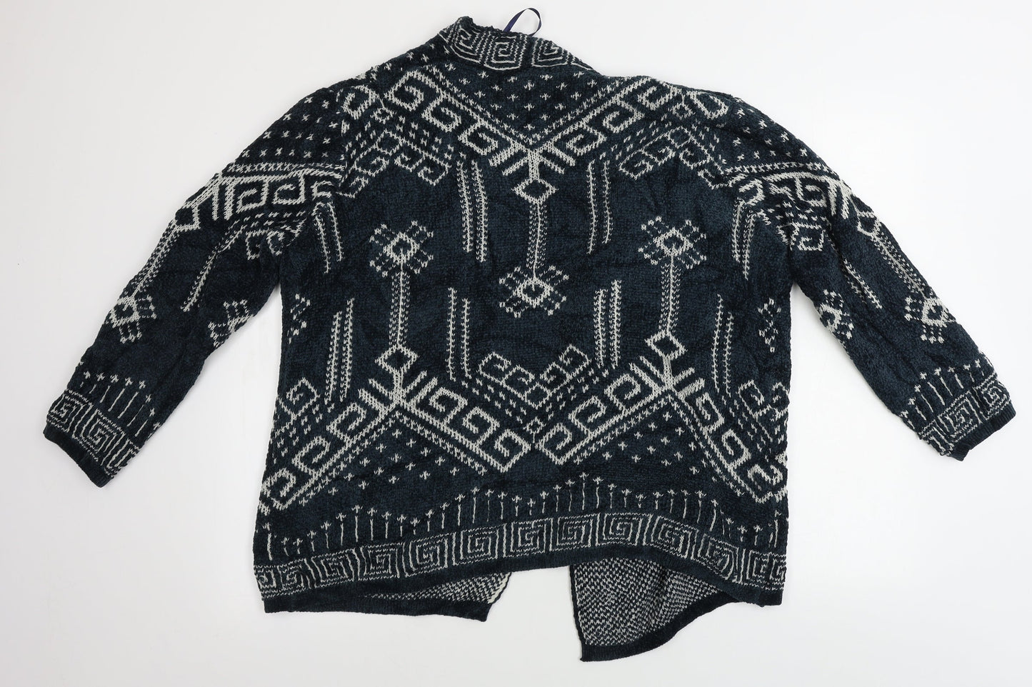 strella Womens Black Geometric  Cardigan Jumper Size 12