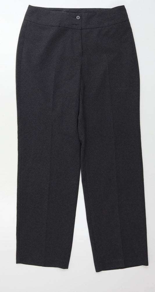 Marks and Spencer  Womens Grey   Trousers  Size 10 L28 in