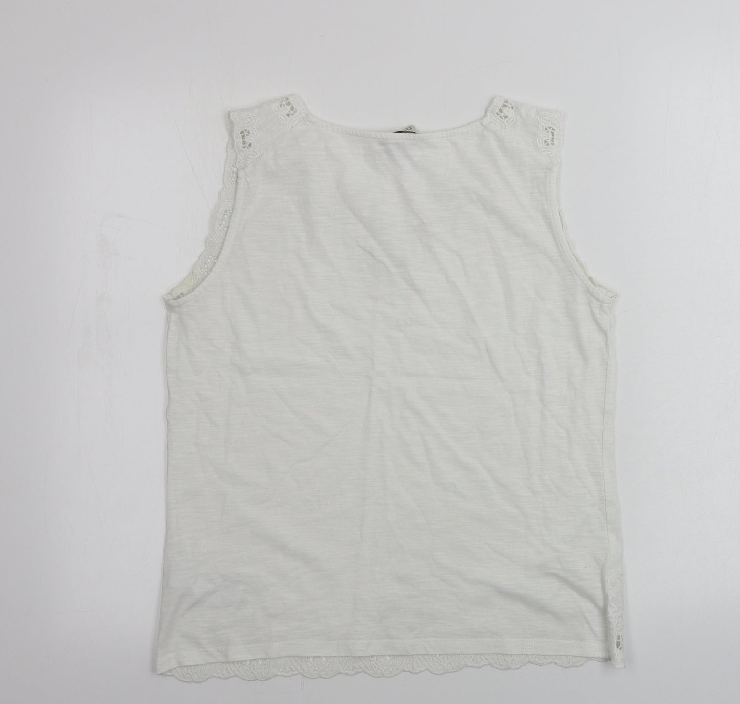Oasis  Womens White   Basic Polo Size M