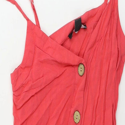 Primark Womens Pink   Basic Button-Up Size 8