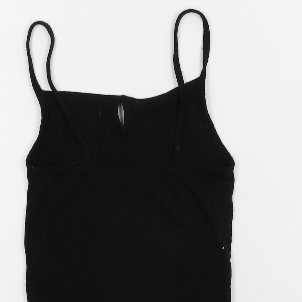 Primark  Womens Black   Cropped T-Shirt Size 4