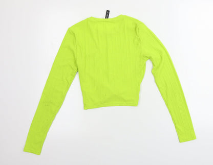 H&M  Womens Green   Cropped T-Shirt Size S