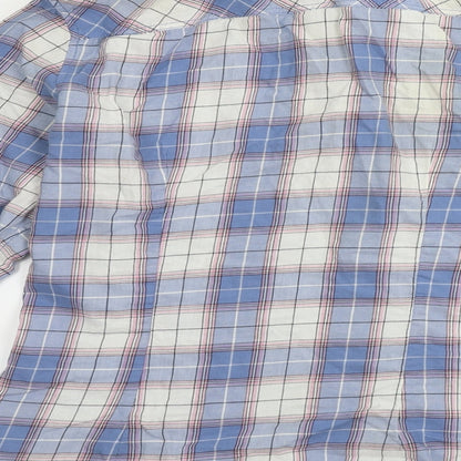 Preloved H&M  Womens Blue Check  Basic Button-Up Size 16 - Label
