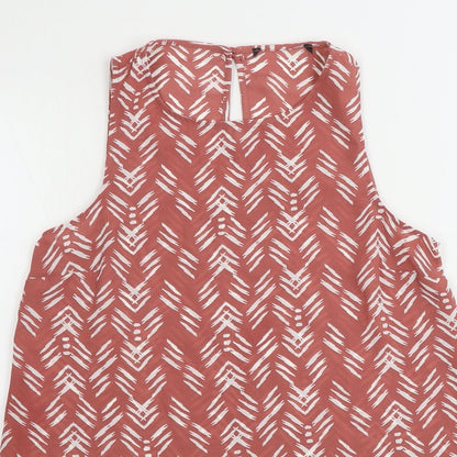 Primark Womens Pink Geometric  Basic T-Shirt Size 6