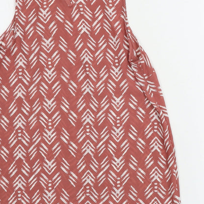 Primark Womens Pink Geometric  Basic T-Shirt Size 6