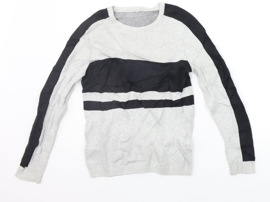 Marks and Spencer Girls Grey   Pullover Jumper Size 9-10 Years