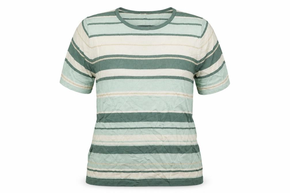 Marks & Spencer Womens Green Striped  Pullover Jumper Size 14