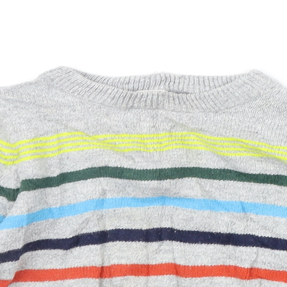 Gap Girls Grey Striped  Pullover Jumper Size 2 Years