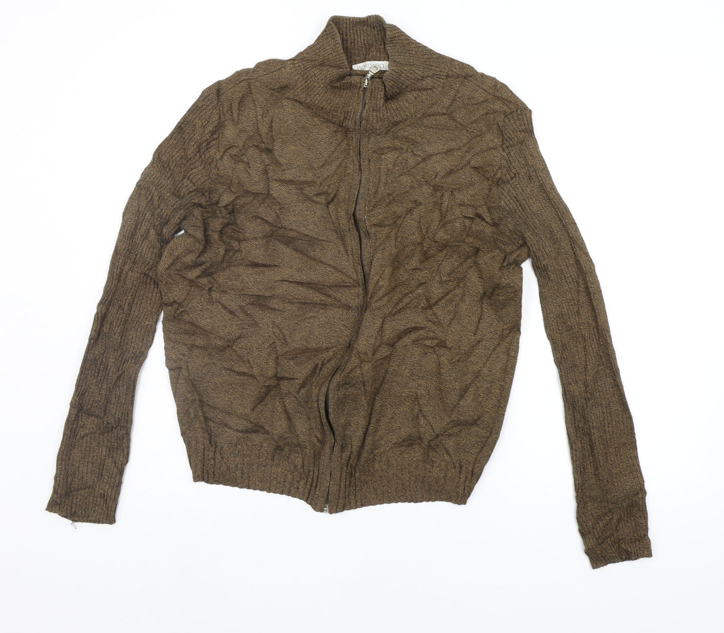 BORNDADO Womens Brown   Full Zip Jumper Size L