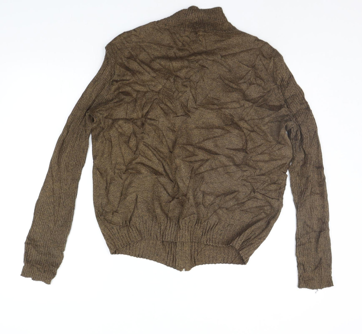 BORNDADO Womens Brown   Full Zip Jumper Size L