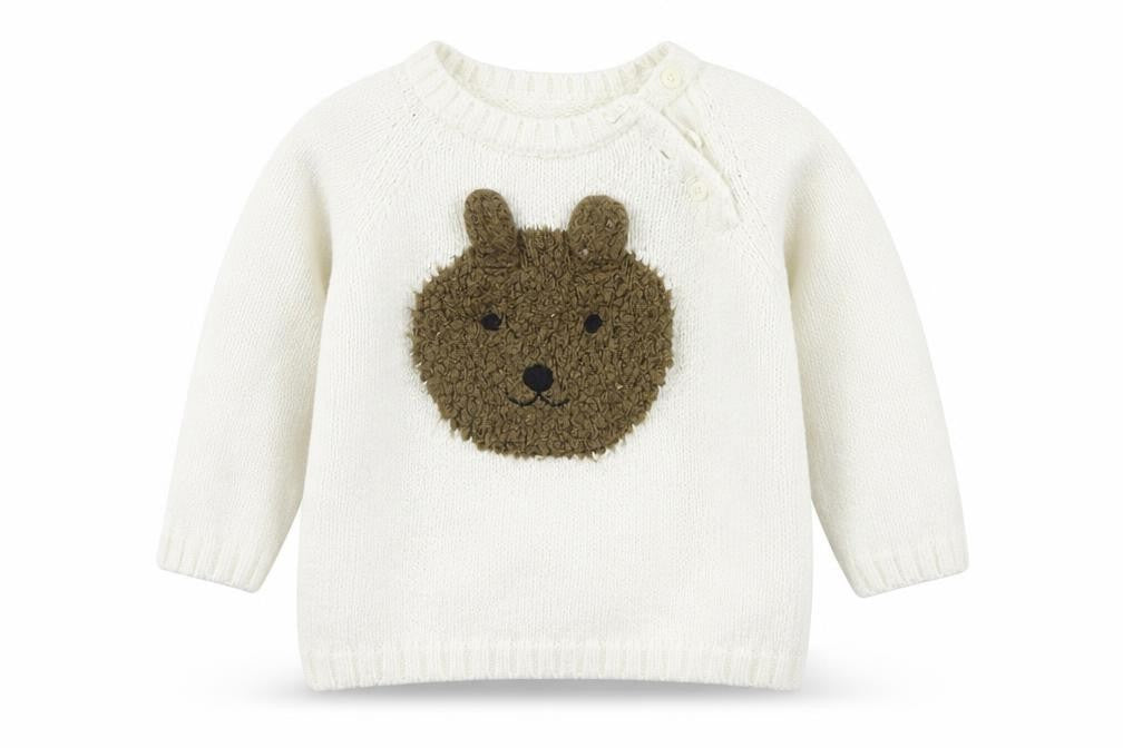 TU Baby White   Pullover Jumper Size 18-24 Months  - RABBIT