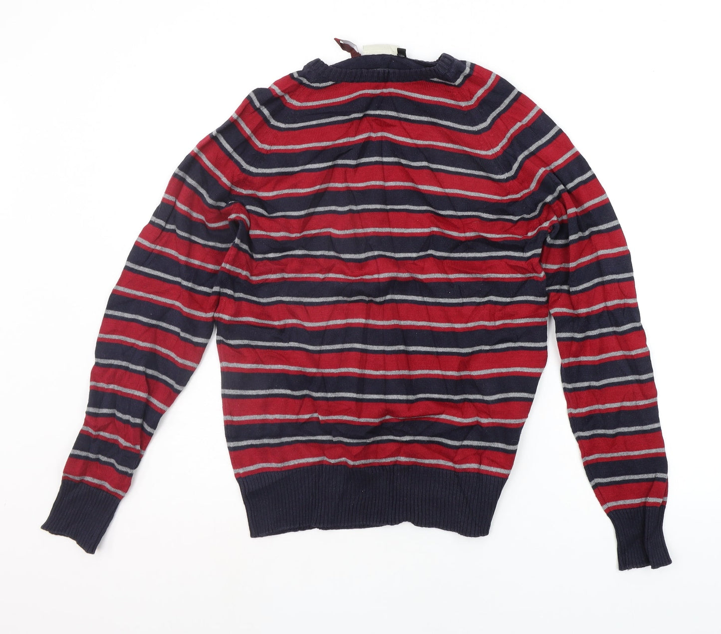 Angelo Litrico Womens Red Striped  Pullover Jumper Size M