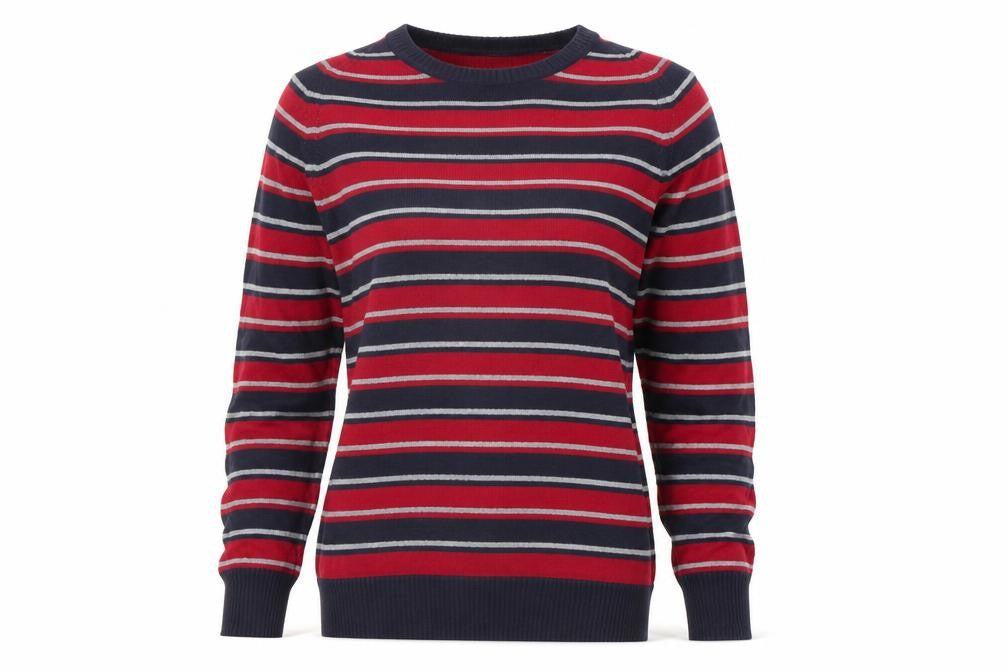 Angelo Litrico Womens Red Striped  Pullover Jumper Size M
