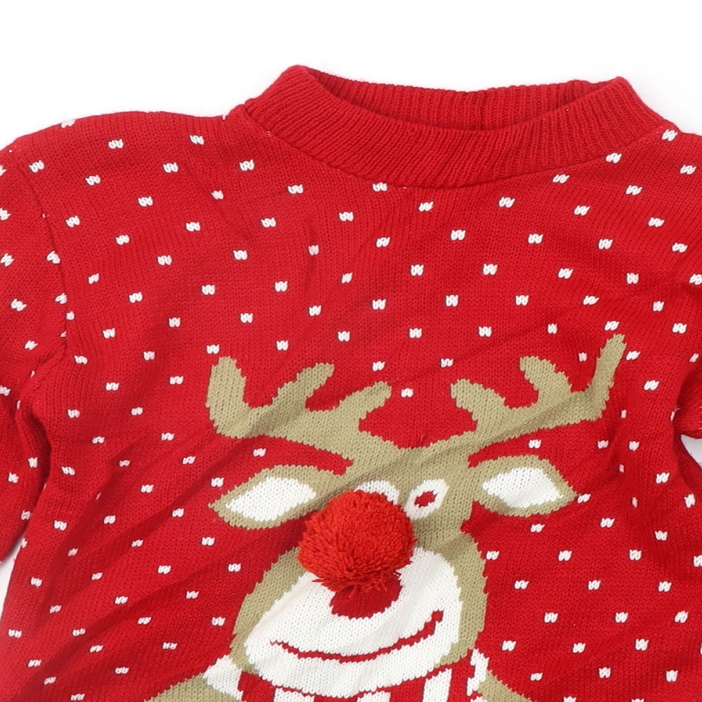 Impluse Boys Red Polka Dot  Pullover Hoodie Size 9-10 Years  - CHRISTMAS