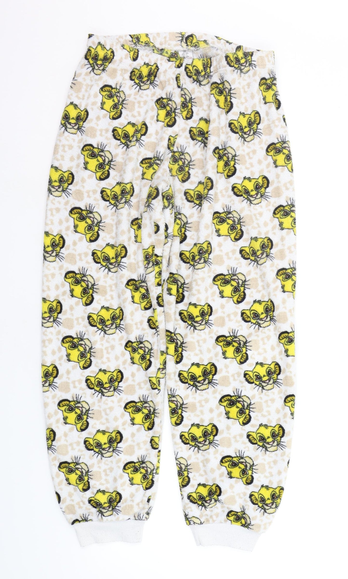 LOVE TO LOUNGE Womens Beige Solid  Top Pyjama Pants Size M