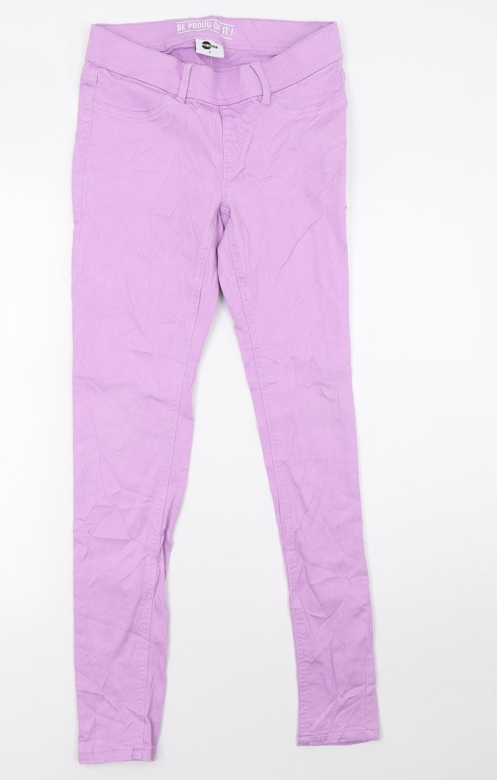 ever me Womens Purple  Denim Jegging Trousers Size 10 L30 in