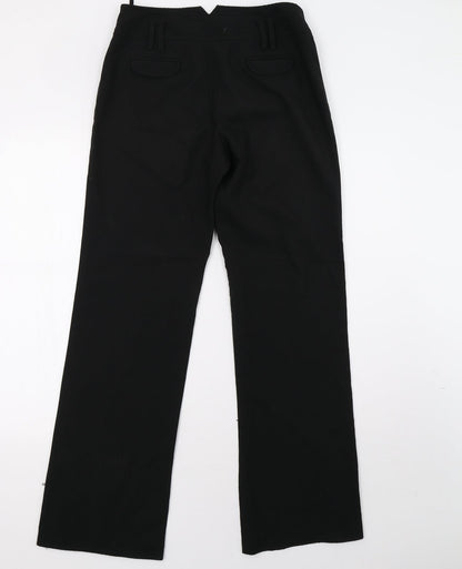 Back view of evie women’s black trousers, size UK 8, 32-inch leg