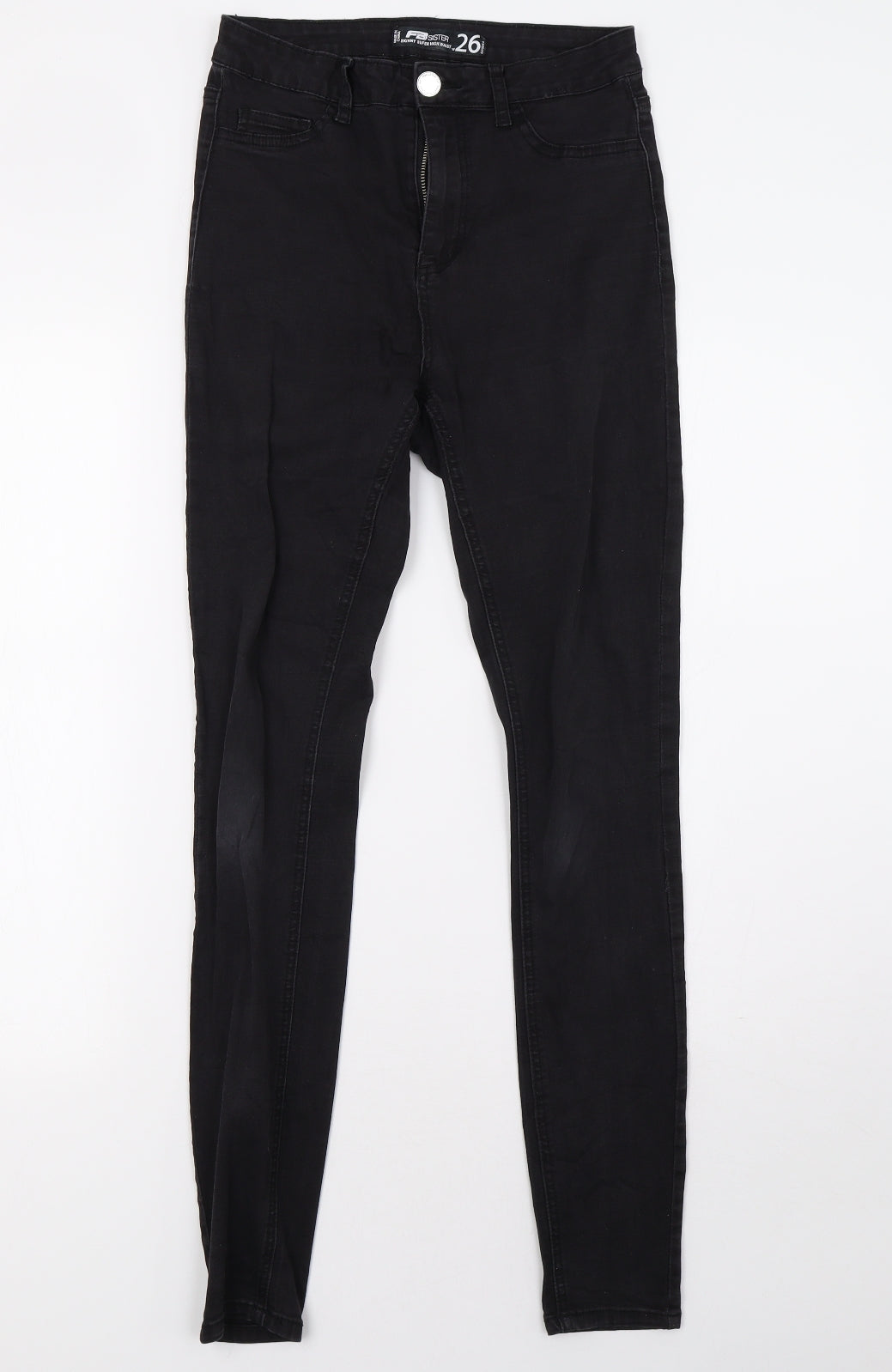 fb sister Womens Black  Denim Skinny Jeans Size 26 L30 in