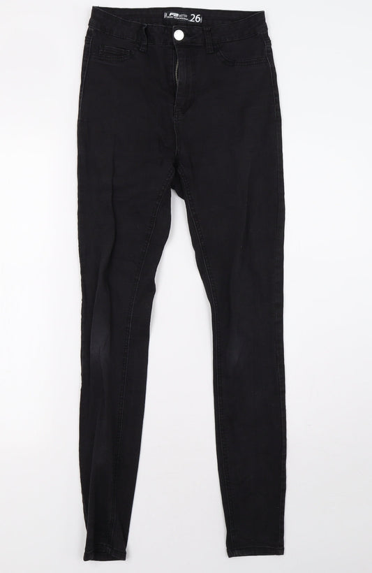 fb sister Womens Black  Denim Skinny Jeans Size 26 L30 in