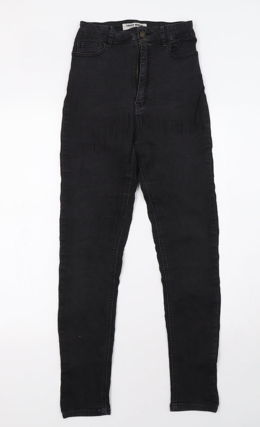 TALLY WEiJL Womens Black  Denim Skinny Jeans Size 6 L30 in