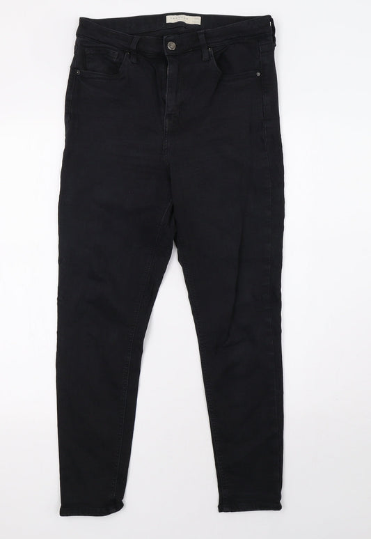 Topshop Womens Black  Denim Skinny Jeans Size 30 L30 in