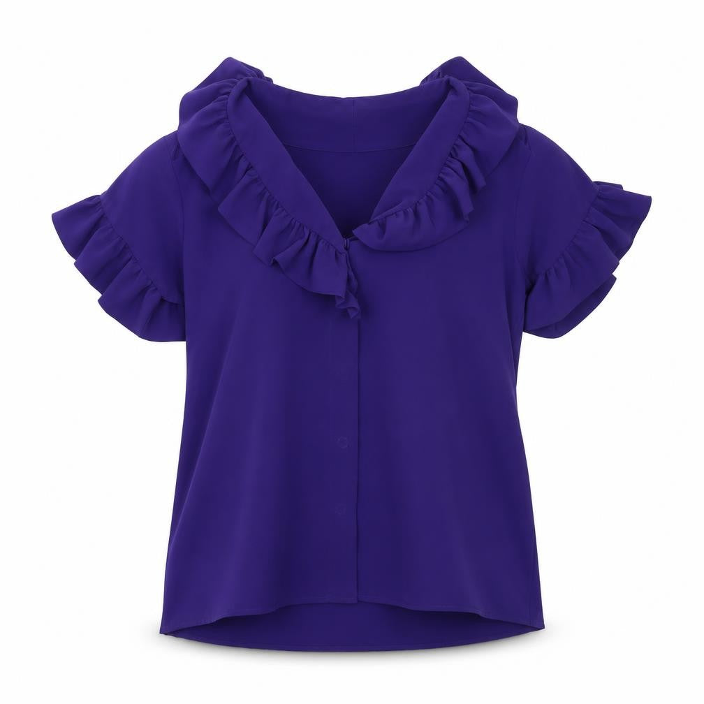 Simply Vera Womens Purple   Basic Blouse Size S