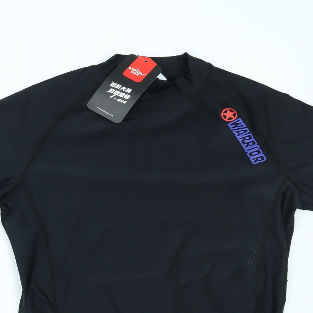 sabolay Womens Black   Basic T-Shirt Size L