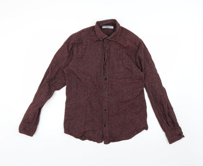 Cedarwood State Mens Red Button-Up Size XS