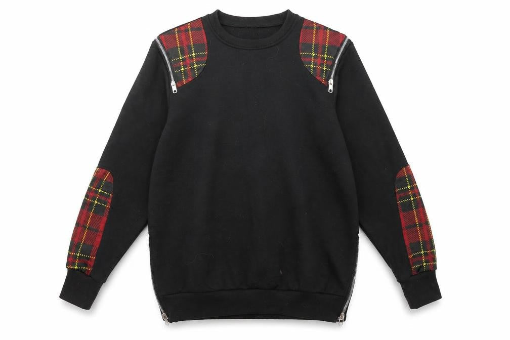 terance kole Mens Beige Check  Pullover Jumper Size L