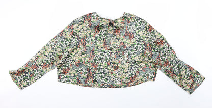 H&M Womens Multicoloured Floral  Basic Blouse Size XL