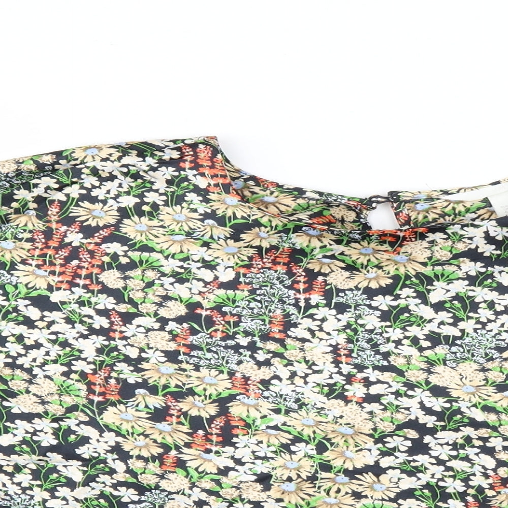 H&M Womens Multicoloured Floral  Basic Blouse Size XL