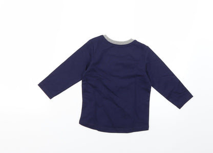 Back view of Matalan Baby Blue Basic T-Shirt, size 12-18, Months