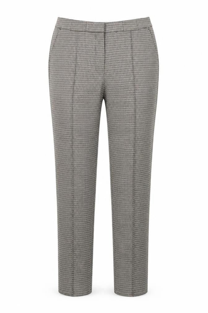 Mango Womens Beige Plaid  Trousers  Size S L30 in